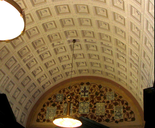 Ceiling in the Reading Room in the Flower library